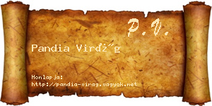 Pandia Virág névjegykártya